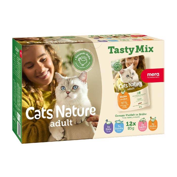 Multibox våtfoder katt, storpack våtfoder katt, storpack blötmat katt. mera cats nature multibox