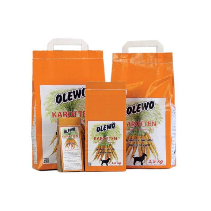 Olewo Morotspellets till hund, torkade morötter Olewo, morot hund, morotpellets, diarré hund, mage tarm hund