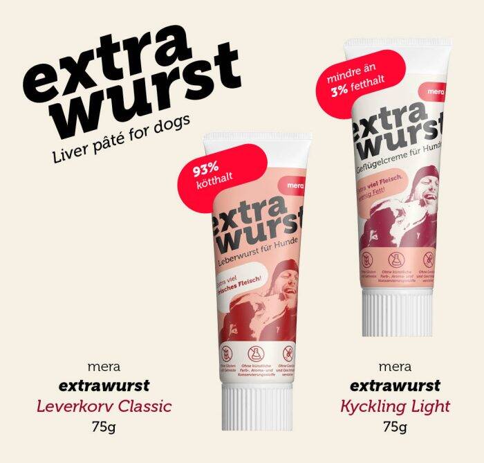 extrawurst godistub hund hundgodis mjukost hund leverkorv leverpastej