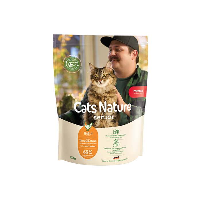 kattmat för äldre katter, med smak av kyckling